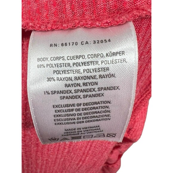 Deletta Anthropologie Pink Tiered Swing Shirt Tunic V-Neck Long Sleeve Women M - Picture 11 of 11